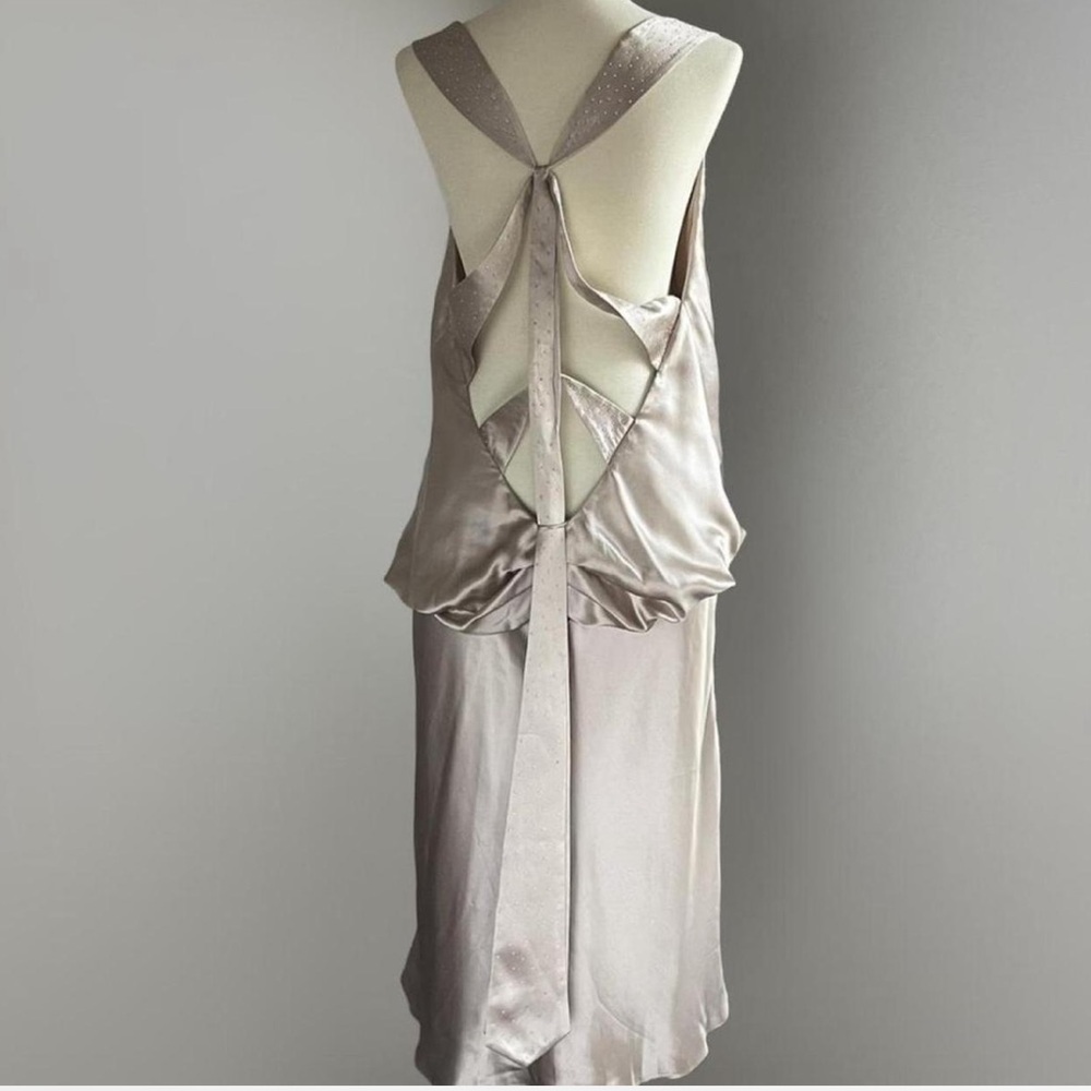 Tom Ford Gucci Look Alike Silver Backless Dress